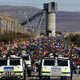 Miners protesting poor work conditions.